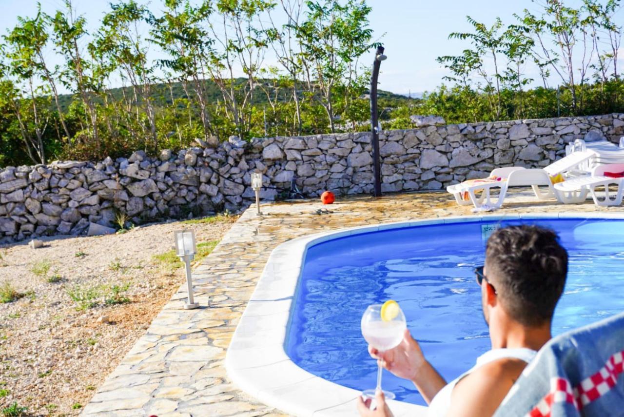 Beautiful Secluded Area Near Novalja Vacation House With Pool And Sea View Villa Lara Eksteriør billede