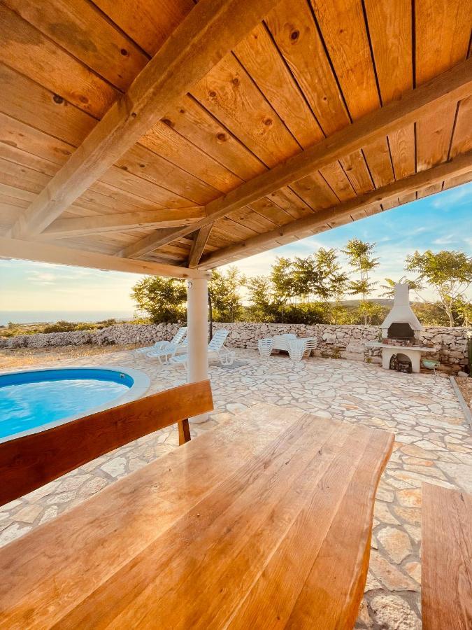 Beautiful Secluded Area Near Novalja Vacation House With Pool And Sea View Villa Lara Eksteriør billede
